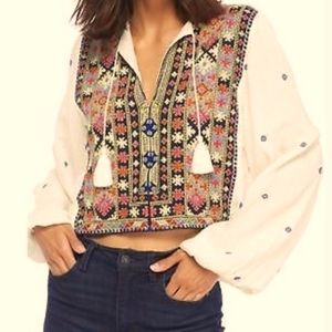 FREE PEOPLE embroidered blouse